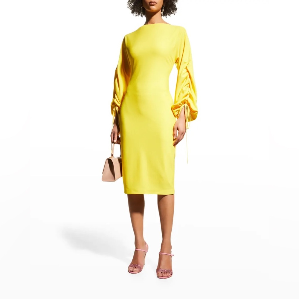 BADGLEY MISCHKA Elegant Blouson Sleeve Day Dress
